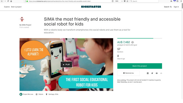 SIMA the most friendly and accessible social robot for kids