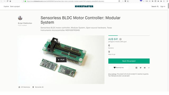 Sensorless BLDC Motor Controller