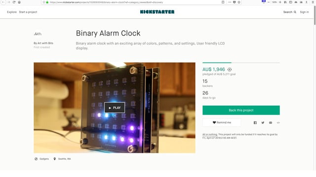 Binary Alarm Clock