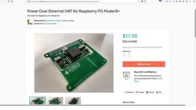 PoE hat for Raspberry Pi3 Model B+