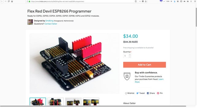Flex Red Devil ESP8266 Programmer