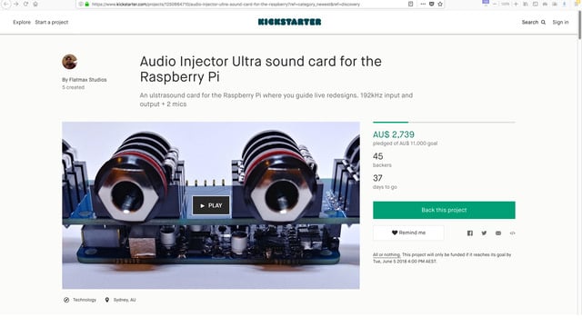 Audio Injector Ultra sound card