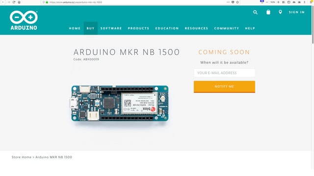 Arduino MKR NB 1500