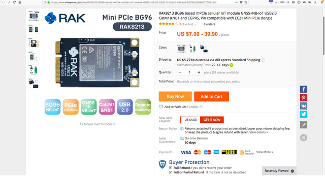 RAK8213 mini PCIe