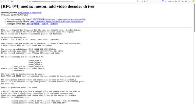 Amlogic Open Source Video Driver
