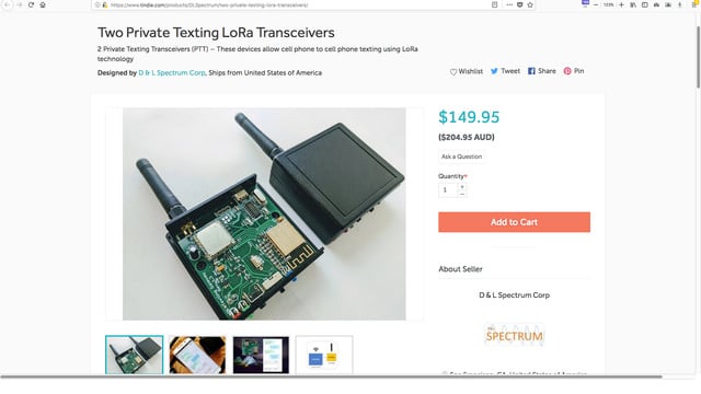 Private Texting LoRa Transceivers