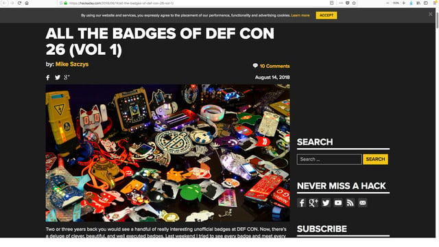 DEFCON badges