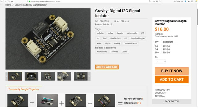 Gravity: Digital I2C Signal Isolator