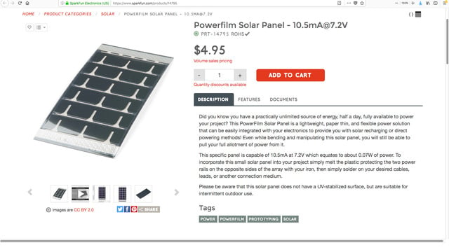 Powerfilm Solar Panel