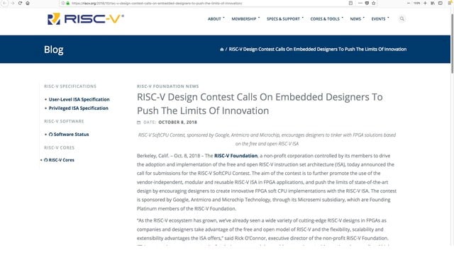 RISC-V design contest