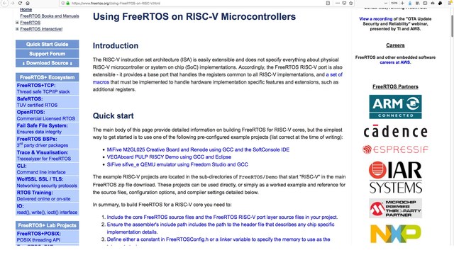FreeRTOS Now Supports RISC-V